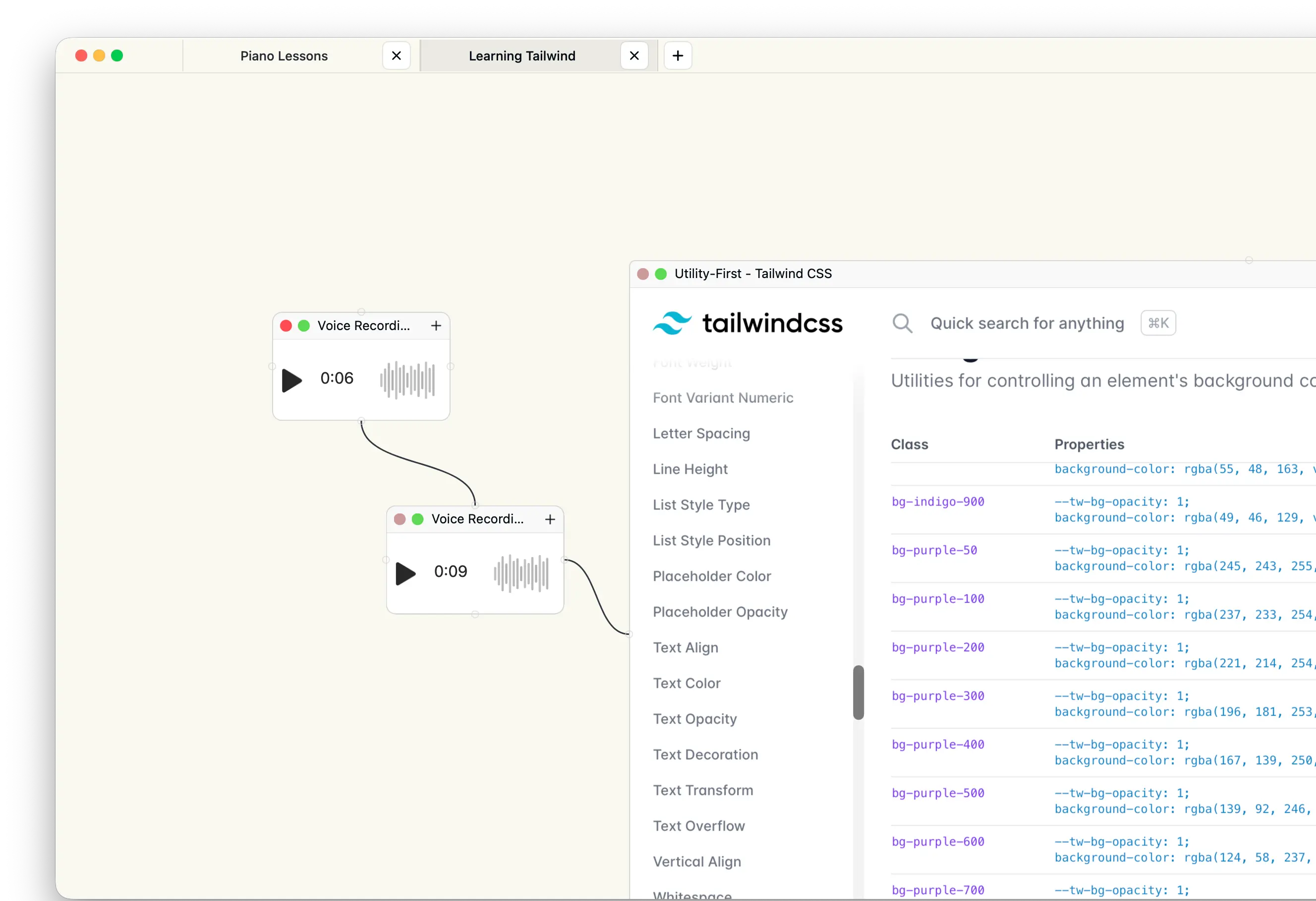Voice Recordings Demo